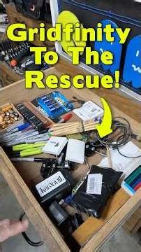 Organizing Tool Drawers with 3D Printing - Gridfinity To The Rescue #makingstuff #gridfinity #shorts