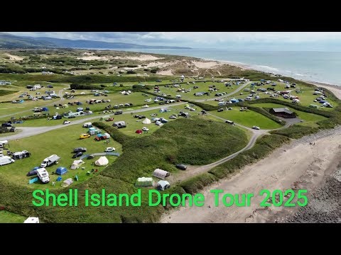 Shell Island Campsite Panoramic Drone View 2025
