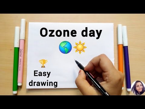 World Ozone Day Drawing for Kids | Easy Ozone Layer Poster Step | Save Earth Drawing Competition l