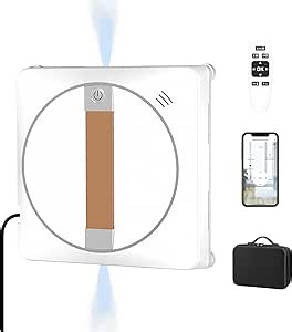 Wannabe Smart Window Cleaning Robot - Dual Water Spray, Remote Control, High Suction Power, Wet/Dry Cleaning, Indoor/Outdoor Use, Perfect for High-Rise Windows, Tiles, and Glass Doors