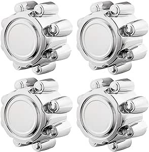 4pcs Chrome Wheel Hub Caps Center Compatible with 99 00 02 04 05 Ford F-250 F-350 18" Wheel