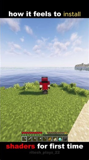 Installing Shaders for first time | #minecraft #viral #gaming #memes #minecraftshorts #explore