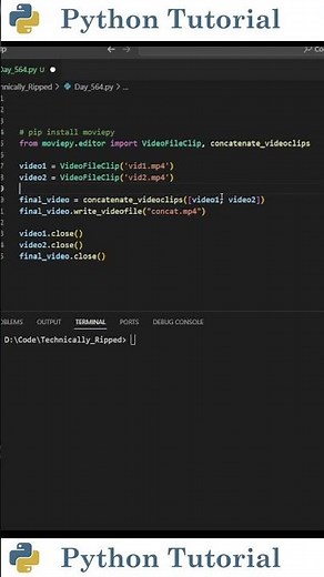 Combine Videos With Python | Python Tutorial