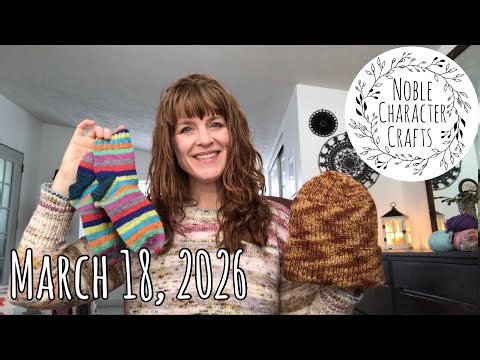 March 18, 2026 - Stripey Socks, Classic Ribbed Hat - Knitting & Crocheting Podcast