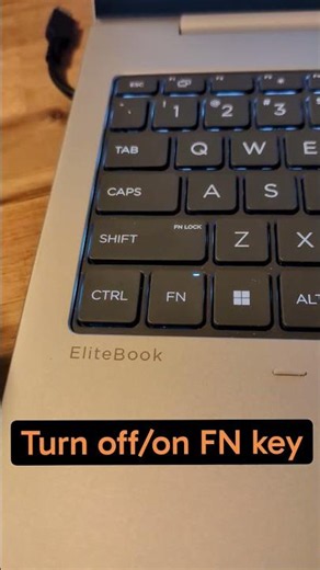 Quick little demonstration video on how to turn on or off the FN Function Key on your HP EliteBook.