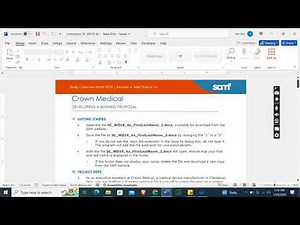 Shelly Cashman Word 2019 | Module 4 Sam Project 1a | Crown Medical