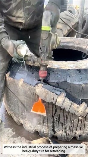 Process of Removing Tread from Heavy Duty Tires