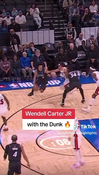 Wendell Carter JR with the Dunk 🔥#wendellcarterjr #highlights #NBA #orlandomagic