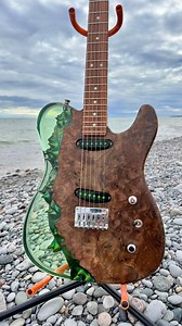 9.2K views · 123 reactions | Here’s a quick view of a recent build I did for a Magnet company in Minnesota! I will add another video later of more@of the process - it’s one of a rare green colour for my resin art … enjoy your week ahead , . @derry_woodworking . #tele #telecaster #guitarworld #artguitar #derrywoodworking #green #greentele #greenguitars #greenguitar #teleguitar | Derry Woodworking | Facebook