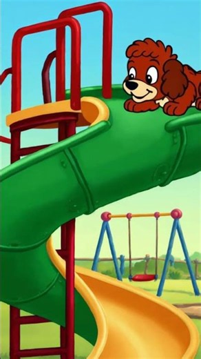 Ready? 3… 2… 1… WHEEE! Down the Big Slide with Pickle #Shorts