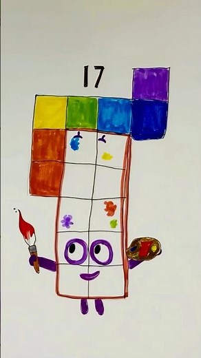 How To Draw Numberblock 17! #numberblocks #drawing