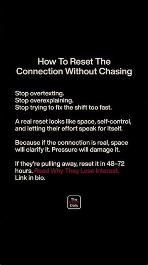 How To Reset The Connection Without Chasing | The Psych Daily