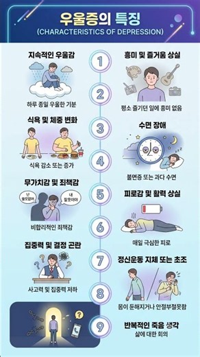 우울증 주요 특징 9가지!