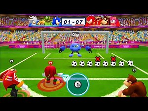 Mario and Sonic at the Olympic Games Tokyo 2012 – Knuckles vs Sonic & Wario Football Battle!