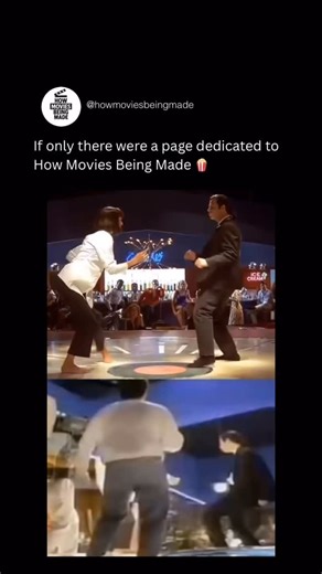 How Movies Being Made on Instagram: "In this iconic diner dance scene from Pulp Fiction, Vincent Vega and Mia Wallace move with awkward confidence, turning a simple twist into cinematic history. What feels spontaneous on screen was carefully blocked, rehearsed, and timed, balancing Tarantino’s rhythm, music cues, and camera movement to feel effortless and visually unforgettable. Behind the scenes, John Travolta suggested the dance after recalling moves from his early career, while Uma Thurman pr