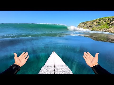 SURFING A PUMPING POINT BREAK! (RAW POV) *INSANE CONDITIONS & TUBES*