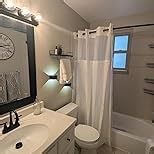 Grey Shower Curtain and Liner Set - 230GSM Waffle Weave Textured Heavy Duty,Hotel Luxury Weighted Bath Curtain,71W x 74H