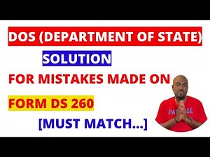 DS 260 FORM MISTAKES' SOLUTION (MEETING WITH DOS AND AILA COMMITTEE)