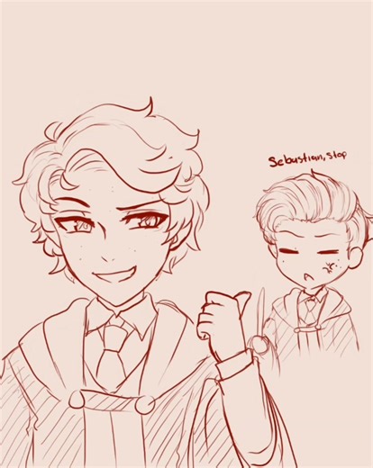 Coloring Sebastian Sketch - Hogwarts Legacy Fanart
