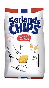 Nyhet! I forbindelse med OL i Sør-Korea, lanserer vi nå Sørlandschips med Havsalt & Ingefær 😃 | Sørlandschips