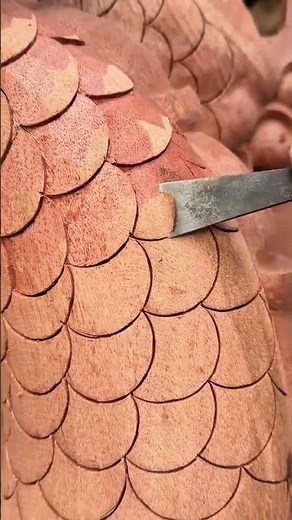 Sculpting Wood Scales Carving Overlapping Fish Scale Patterns with a Sharp Chisel