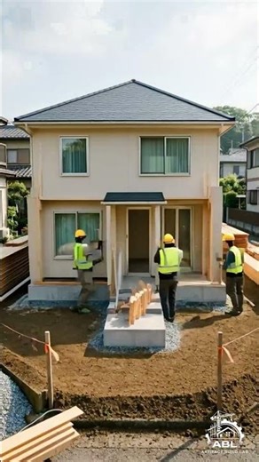 Modern Family House in Japan | Construction Timelapse #ai #building