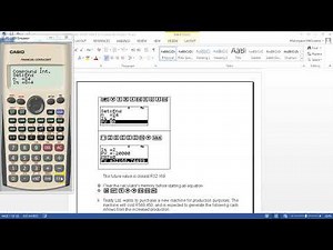 CASIO Financial Calculator Worksheet Q8 - Determining Future Value