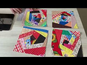 Patchwork rug made using the Crazy technique.