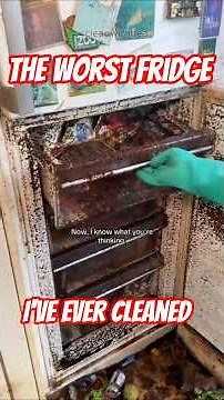 Deep Cleaning the Dirtiest Kitchen Fridge and Freezer!