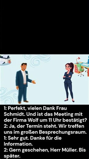 Learn office communication in German with this realistic workplace dialogue! #learngerman