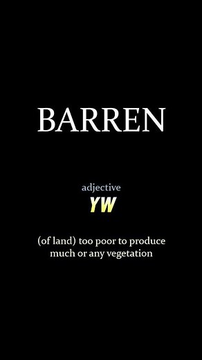 Barren #How to pronounce and meaning of the word #learnenglish #vocab #vocabulary #english learn