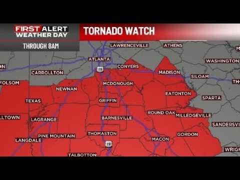 Tornado watch in effect for parts of metro Atlanta