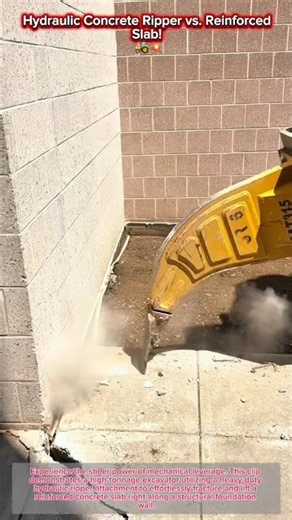 Hydraulic Concrete Ripper vs. Reinforced Slab! 🚜💥