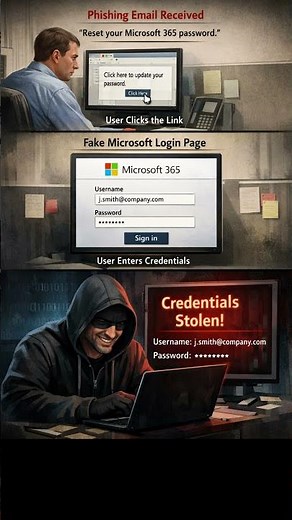 Phishing Attack Explained | How Hackers Steal Microsoft 365 Credentials | SOC Analyst Scenario