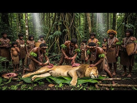 Korowai Tribe vs Lion: The Ultimate Survival Battle in the Amazon Jungle