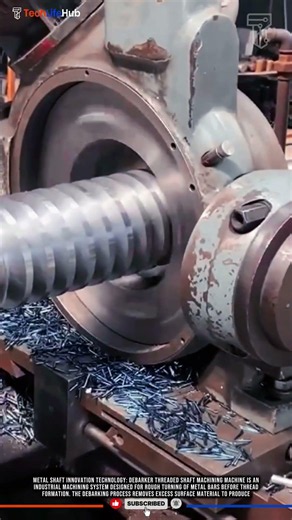 Metal Shaft Innovation Technology: Debarker Threaded Shaft Machining Machine #tech