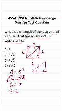 Pythagorean Theorem: ASVAB/PiCAT Math Knowledge Practice Test Q #acetheasvab #grammarhero