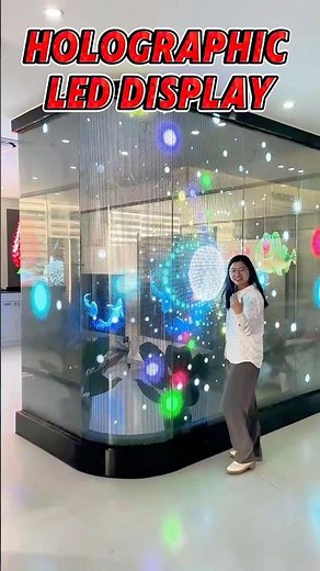 Curved Glass Wall Display | Holographic LED Screen Solution #wellvision #ledscreen