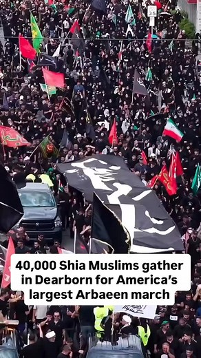 Global Catalytic Ministries on Instagram: "Approximately 40,000 Shia Muslims participated in an Arbaeen of Ashura march over the weekend in Dearborn, Michigan, marking the largest Arbaeen procession held in the United States to date, with Michigan being known as the “Karbala of the USA.” Arbaeen is a Shia Muslim observance marking the 40th day after Ashura, the day Imam Hussain was martyred. We see that Islam in America is rapidly growing. Will we pray for them? Will we reach them with the love 