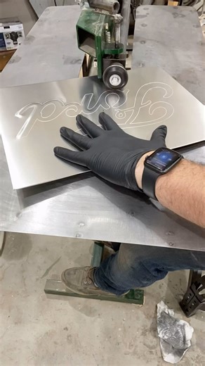 It’s almost meditative rolling the Ford script. Way less stressful than boxy letters #ford #hotrod #hotrodart #beadrolling #beadroll #saskmade #fordperformance | Twisted Metal Sign Company