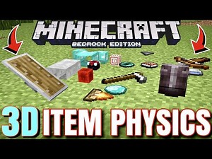 3D ITEM PHYSICS *Update* Minecraft PE 1.16.100+ (Realistic 3D Item Drops)