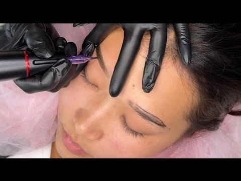 Powder brows full process with a real client