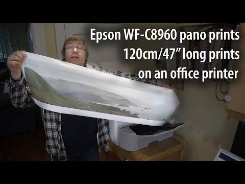 Making 102cm / 47" long photo prints on the office printer using the Epson WF-C8690