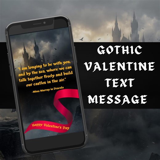 Animated Text Message Valentine's Day Card (gothic Valentine) - Etsy