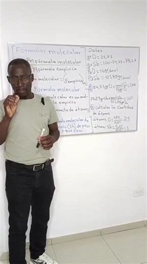 Aprende fácil y sencillo la fórmula molecular!! #matematicas #educativa #education #química