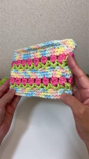 ライブ ハイライト【初心者さんでも編める】お花のポーチ