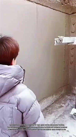 Precision Wall Rendering with Automated Vertical Mortar Spraying Systems