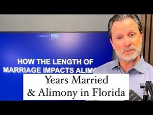 How the length of marriage impacts alimony in Florida