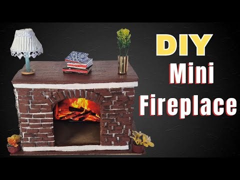 DIY Mini Fireplace 🔥| Super Realistic Winter Craft