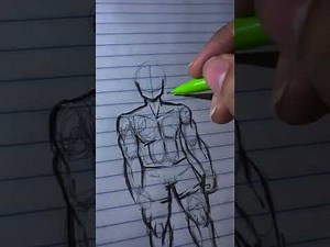 How to draw full body male quick tutorial